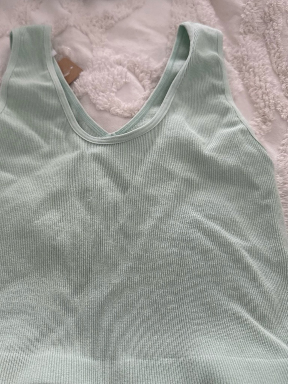 Women's Vestique Brami Ribbed Tank Top - Mint Green